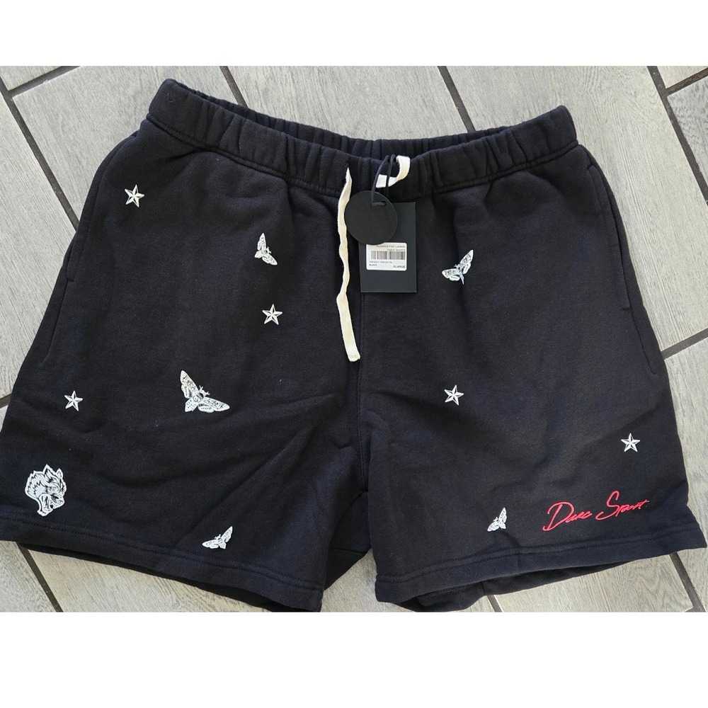 Darc Sport Guidance Post Lounge Sweat Shorts Black Moth Star XL DSFS001-1066-001